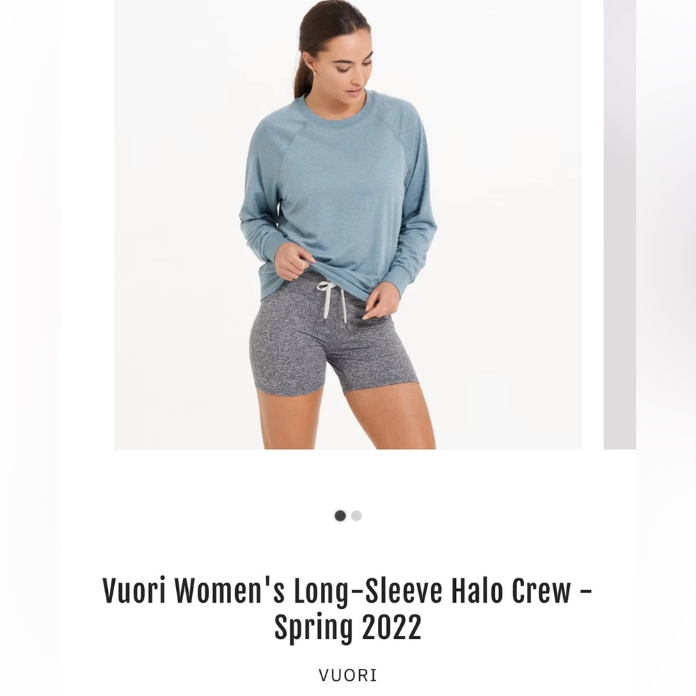 Women’s vuori sweater in heather size medium